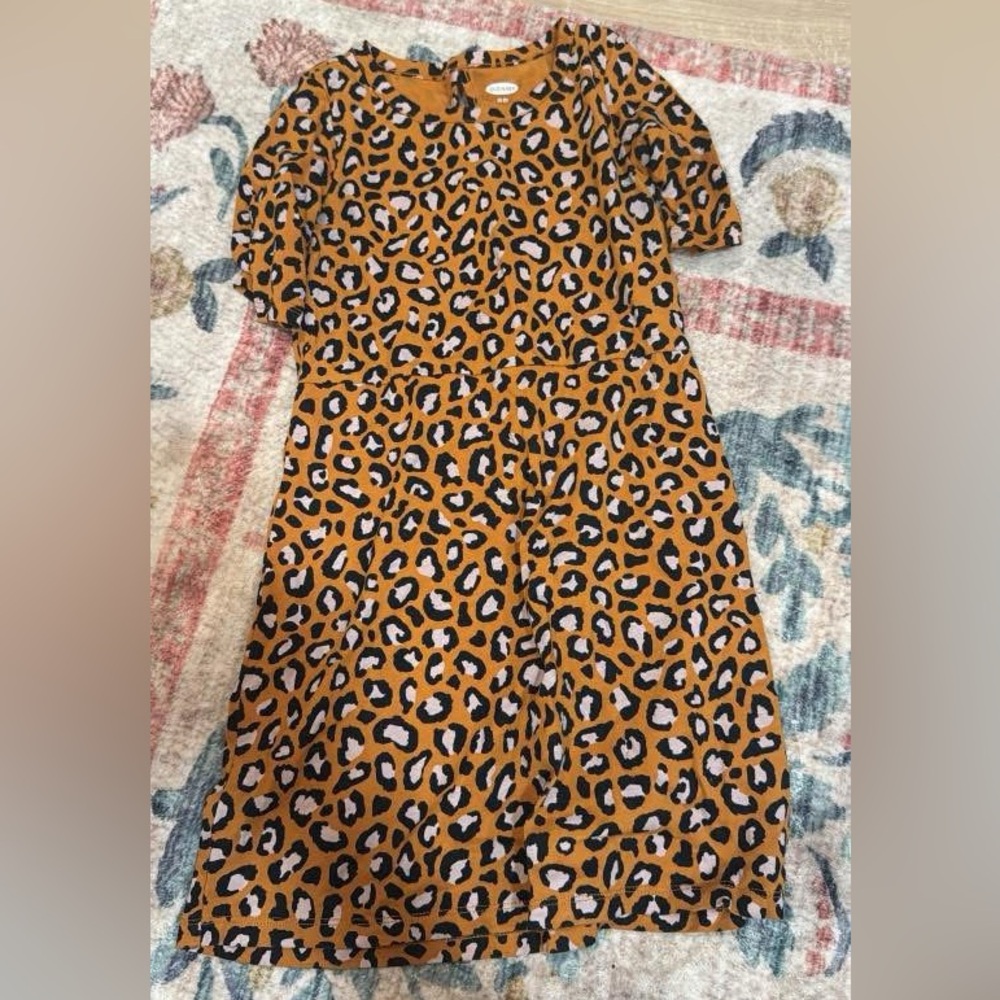Old Navy Girls' Leopard Print Short Sleeve Dress